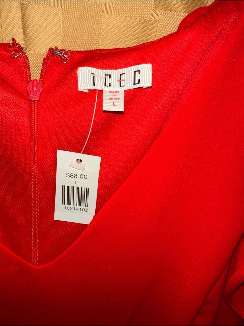 TCEC Red Ruffle Sleeve Mini Dress - Picture 4 of 4
